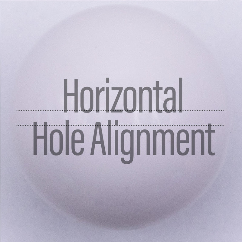 20mm white gloss custom printed bubblegum bead with horizontal hole alignment