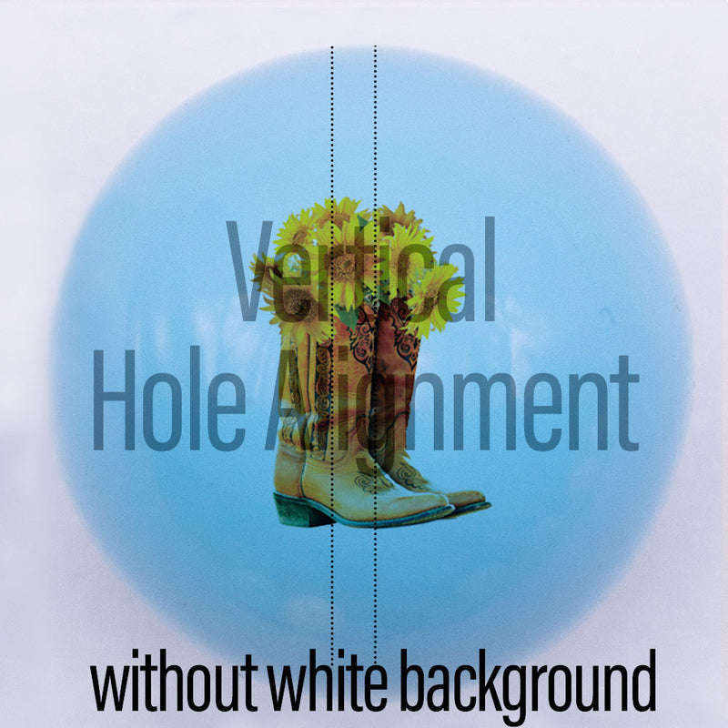 20mm blue gloss custom printed bubblegum bead  without white background vertical hole alignment