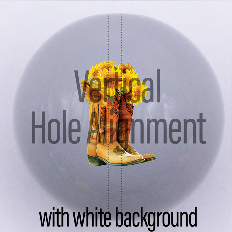 20mm gray gloss custom printed bubblegum bead  with white background vertical hole alignment