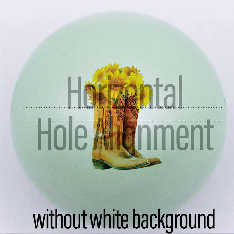 20mm Green Matte custom printed bubblegum bead horizontal hole alignment without white background
