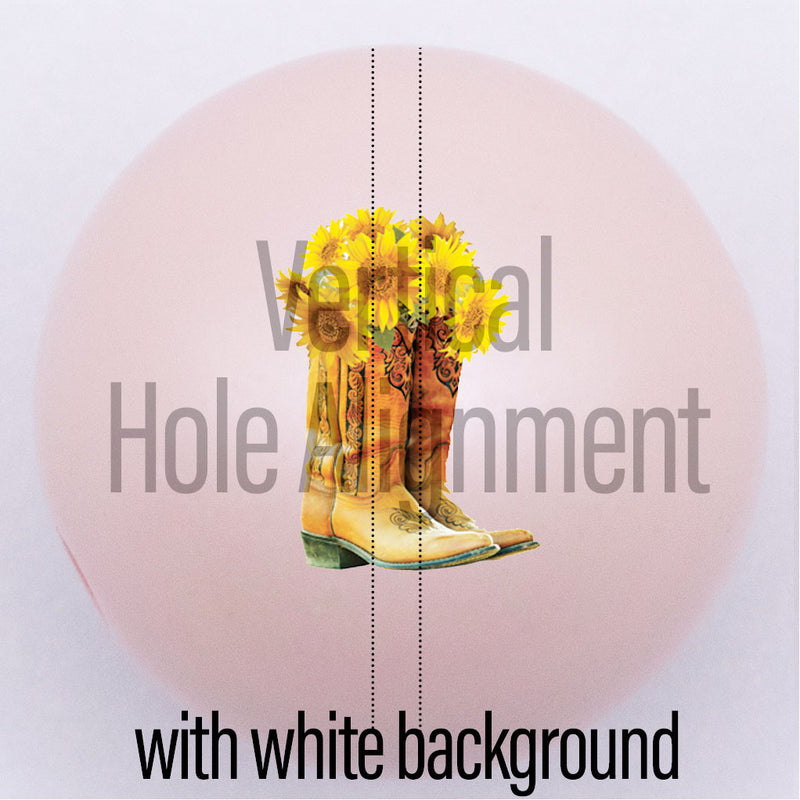 20mm Peach Matte custom printed bubblegum bead vertical hole alignment with white background