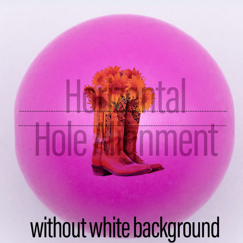 20mm Pink Matte custom printed bubblegum bead horizontal hole alignment without white background
