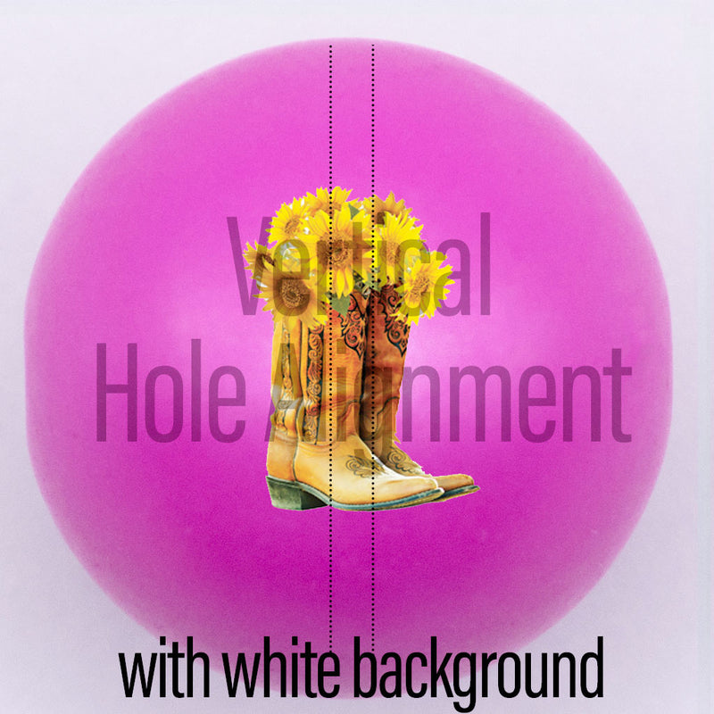20mm Pink Matte custom printed bubblegum bead Vertical hole alignment with white background
