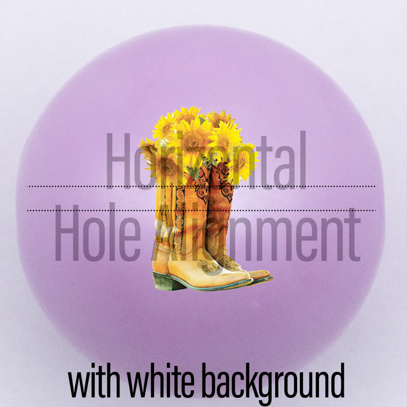 20mm Purple Matte custom printed bubblegum bead horizontal hole alignment with white background