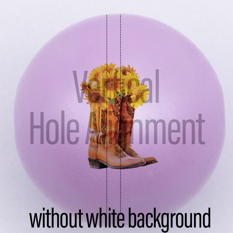 20mm Purple Matte custom printed bubblegum bead vertical hole alignment without white background