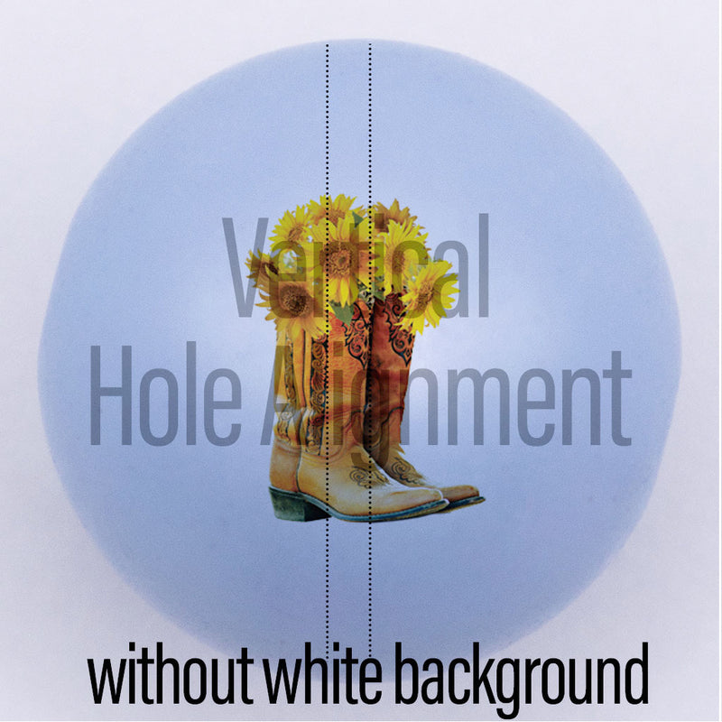 20mm Blue Matte custom printed bubblegum bead vertical hole alignment without white background