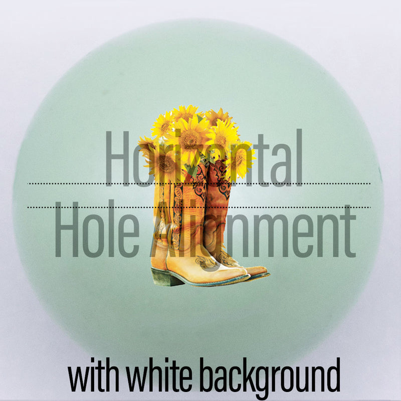 20mm Green Matte custom printed bubblegum bead horizontal hole alignment with white background