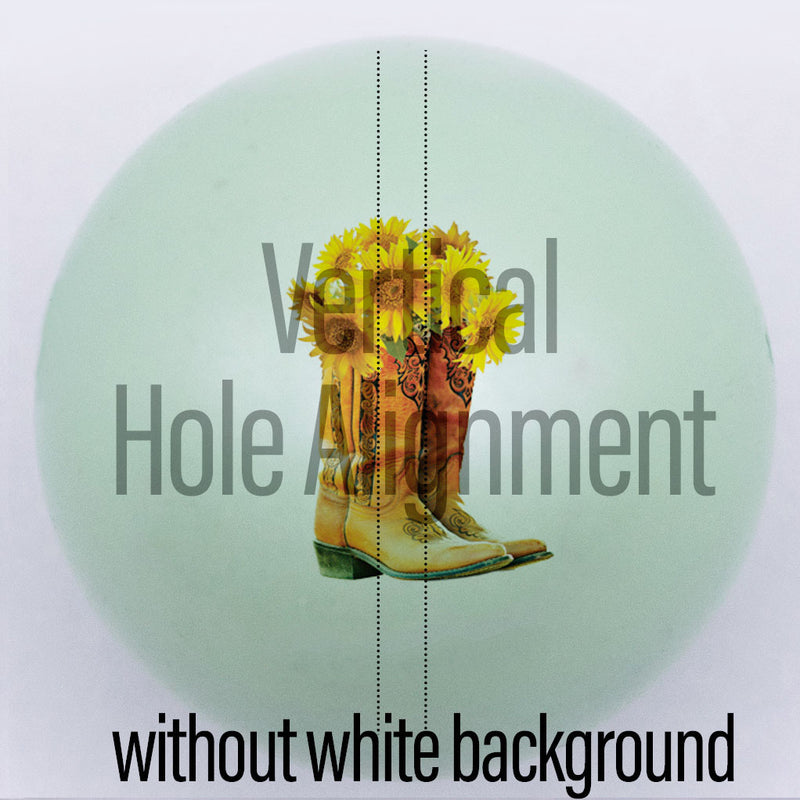20mm Green Matte custom printed bubblegum bead vertical hole alignment without white background