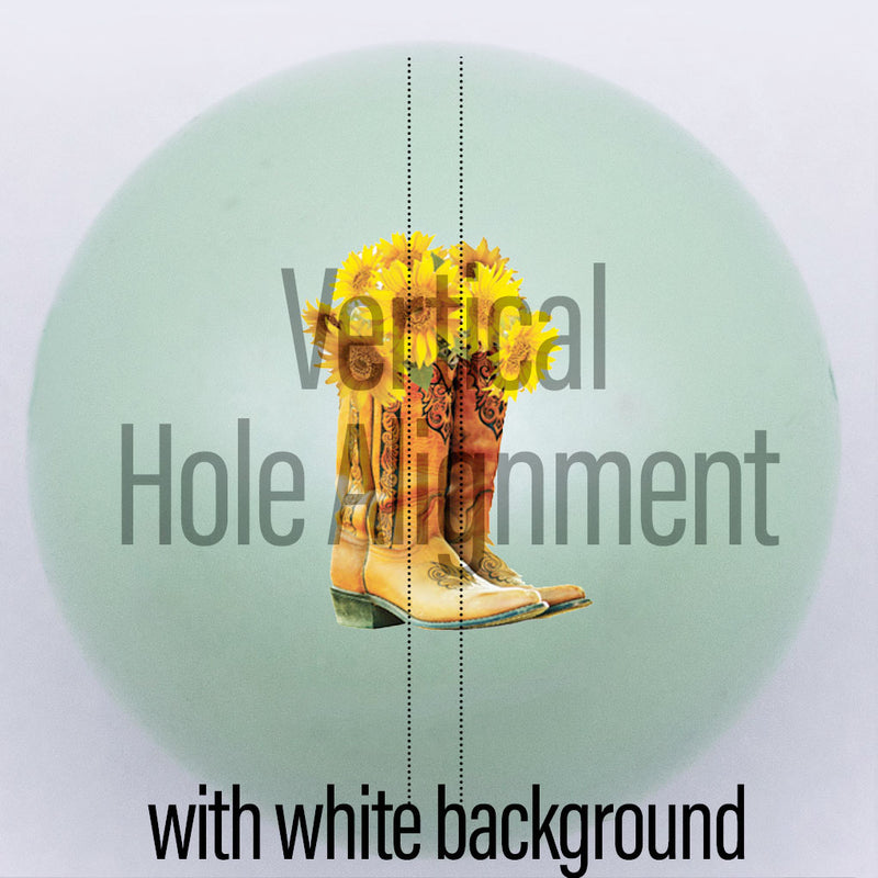20mm Green Matte custom printed bubblegum bead vertical hole alignment with white background