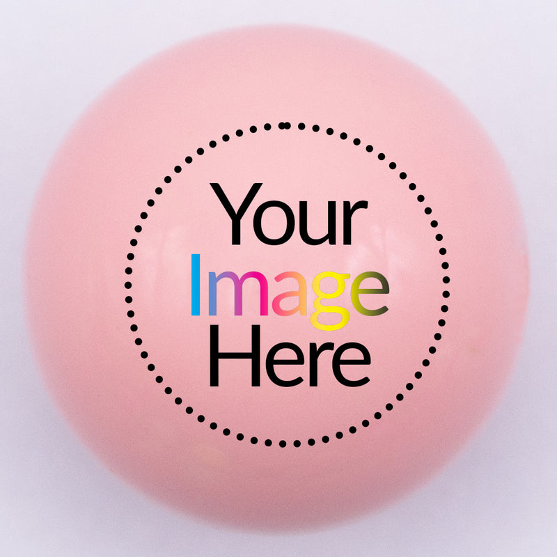 20mm light pink gloss custom printed bubblegum bead your image here