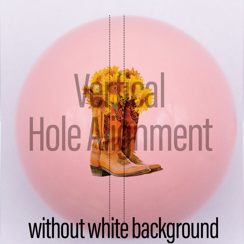 20mm light pink gloss custom printed bubblegum bead  vertical hole alignment without white backgound