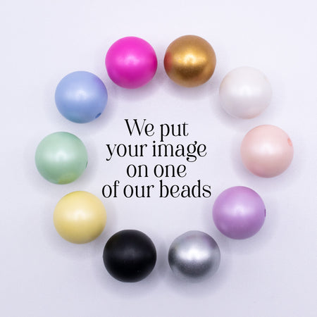 Custom Matte 20mm Bubblegum Beads