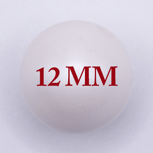 12mm Matte White Pearl Bubblegum Beads