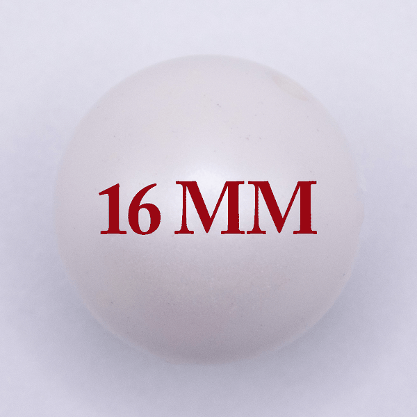 16mm Matte White Pearl Bubblegum Beads