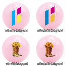 Custom Baby Pink Jelly Semi Transparent 20mm Bubblegum Beads