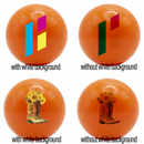 Custom 20mm Orange Gloss Bubblegum Beads-INCLUDES GLOSS FINISH (NEW)