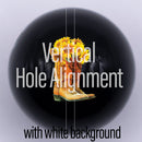 20mm black gloss custom printed bubblegum bead vertical hole alignment with white background