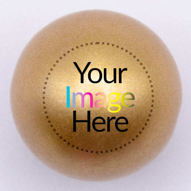 20mm gold matte custom printed bubblegum beads your image here 
