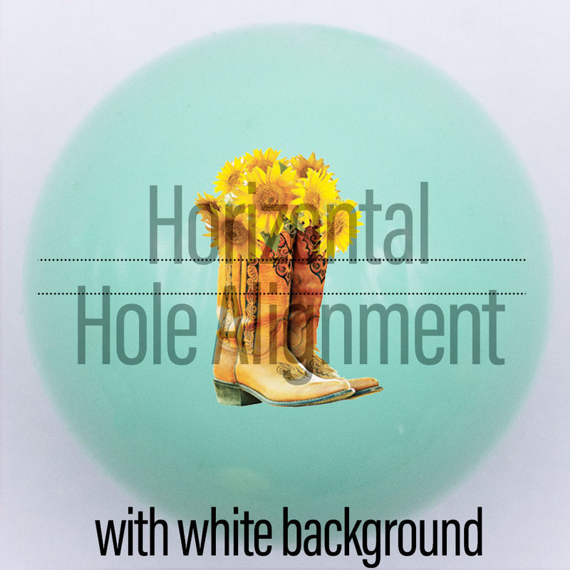 20mm Green gloss custom printed bubblegum bead horizontal hole alignment with white background