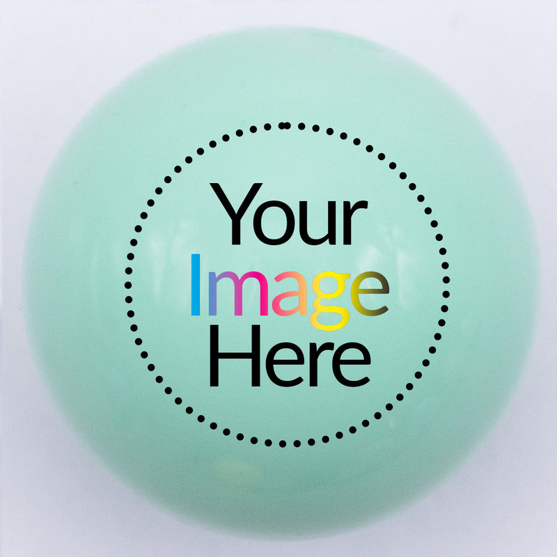 20mm green gloss custom printed bubblegum bead your image here