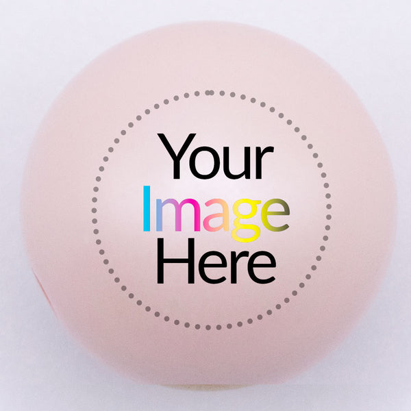 20mm peach matte custom printed bubblegum beads your image here 