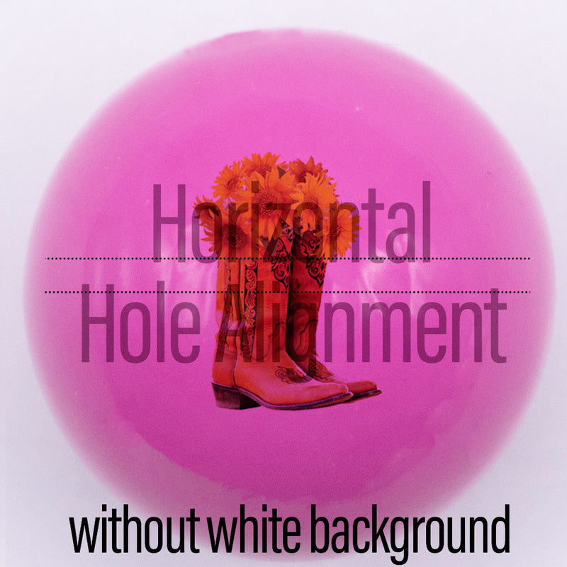 20mm Pink Gloss custom printed bubblegum bead horizontal hole alignment without white background