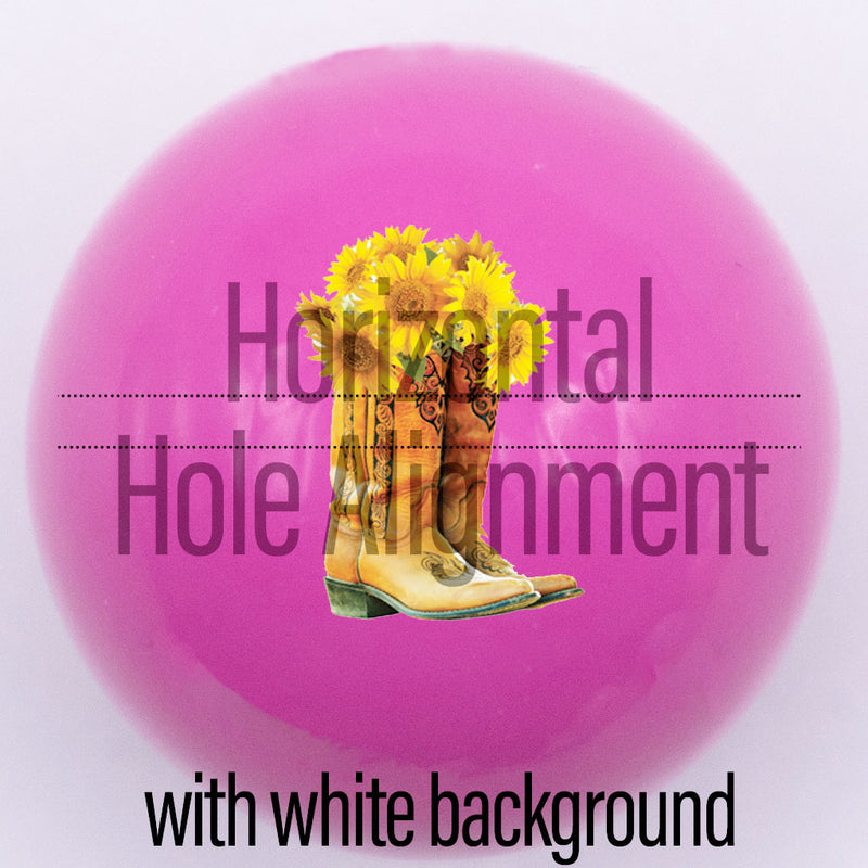 20mm Pink Gloss custom printed bubblegum bead horizontal hole alignment with white background