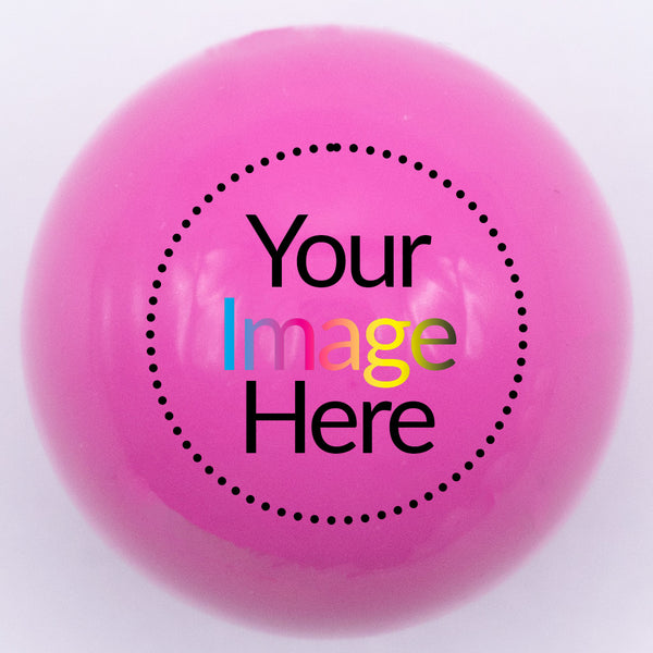 20mm pink gloss custom printed bubblegum bead your image here