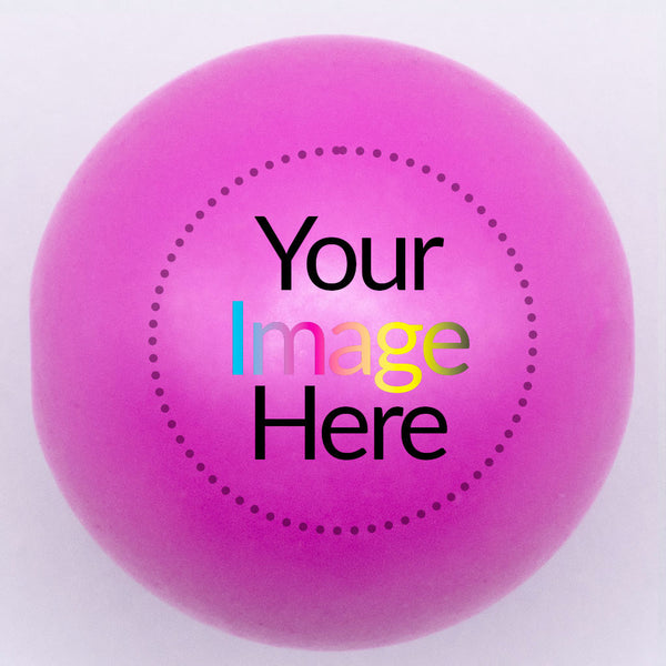 20mm pink matte custom printed bubblegum beads your image here 