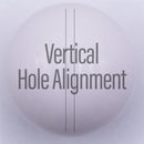 20mm white gloss custom printed bubblegum bead  with  vertical hole alignment