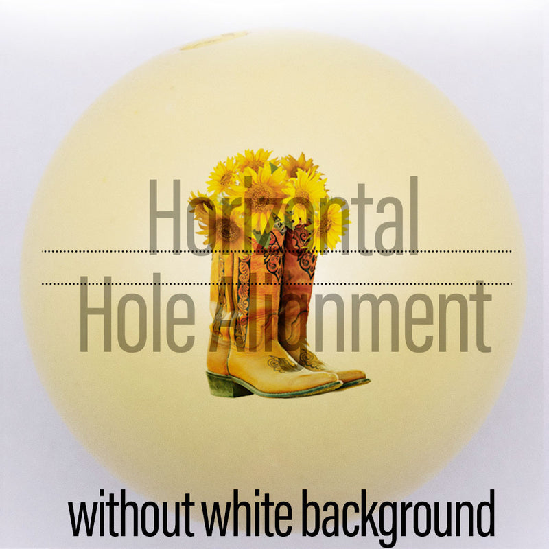 20mm Yellow Matte custom printed bubblegum bead horizontal hole alignment without white background