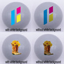 20mm gray gloss custom printed bubblegum bead examples with and without white background