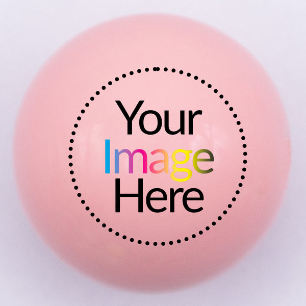 20mm light pink gloss custom printed bubblegum bead your image here