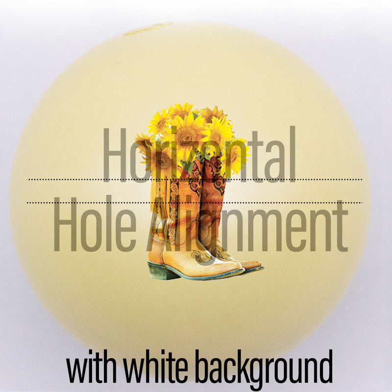 20mm Yellow Matte custom printed bubblegum bead horizontal hole alignment with white background