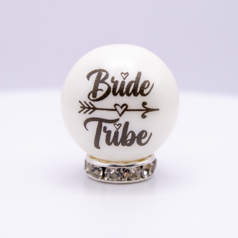 Personalized Bachelorette Party 20mm Bubblegum Beads Bride Tribe